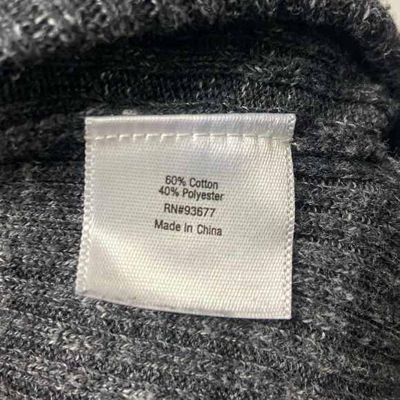 Mock Turtleneck Cotton Blend Sweater Longsleeve Grey Large St John’s Bay - Picture 8 of 9